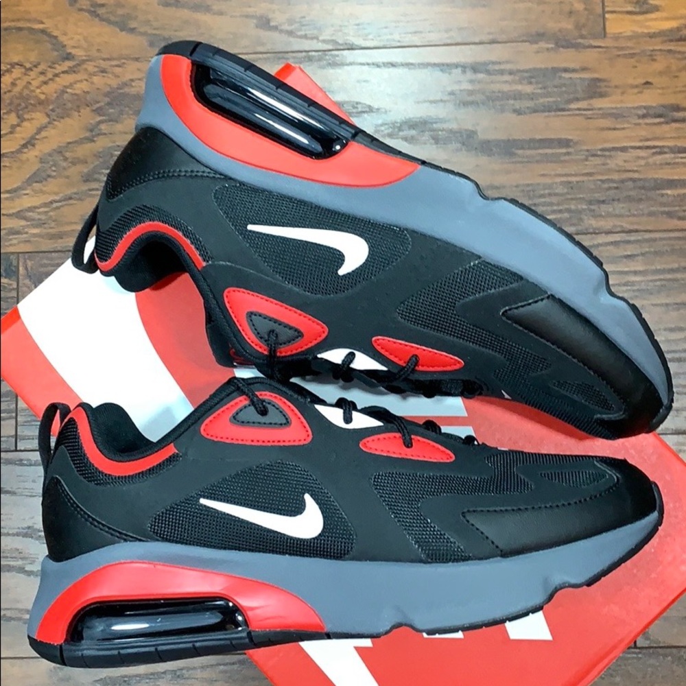 NIKE AIR MAX 200 Black/White-University Red - Picture 13 of 16